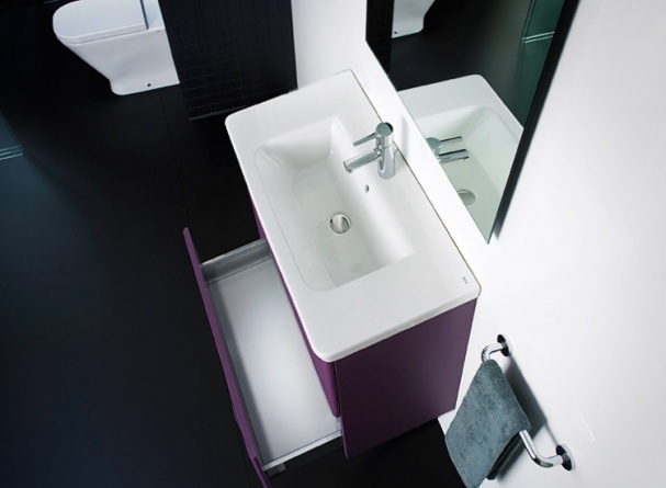 Мебель для ванной Roca Gap 80 белая, зеркало-шкаф фото 5