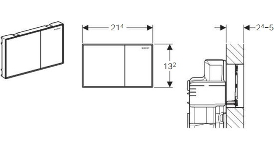 Кнопка смыва Geberit Sigma 60 115.640.SJ.1 черное стекло фото 3