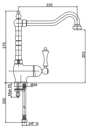 Смеситель Andrea Romano RO0154 Or для кухонной мойки фото 2