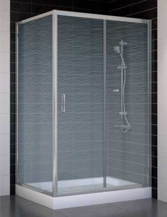 Душевой уголок Vegas Glass ZP+ZPV 110*90 07 02 стекло шиншилла, 110x90 фото 1