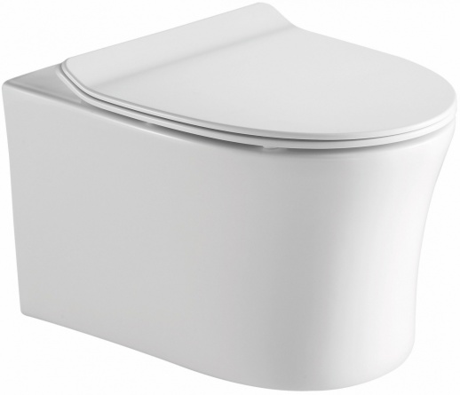 Унитаз подвесной SantiLine SL-5006 безободковый, с микролифтом фото 1
