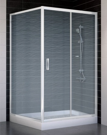 Душевой уголок Vegas Glass ZP+ZPV 110*100 01 02 стекло шиншилла, 110x100 фото 1