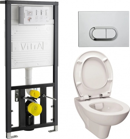 Комплект VitrA S20 9004В003-7202 кнопка хром фото 1