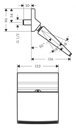 Верхний душ Hansgrohe Raindance 150 1jet  Rainfall фото 3