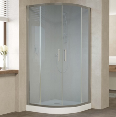 Душевой уголок Vegas Glass ZS 110 07 10 профиль матовый хром, стекло сатин фото 1