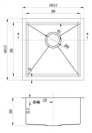 Мойка кухонная Zorg Inox RX RX-4444 фото 2