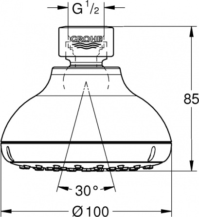 Верхний душ Grohe Tempesta Classic 26050001 фото 2