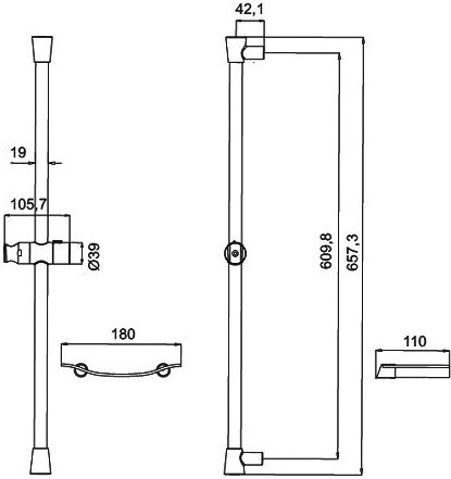 Душевая штанга Iddis Sicily SIC6500i17 фото 2