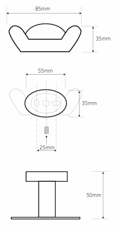 Крючок Bemeta Oval 118406031 фото 3