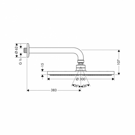 Верхний душ Ideal Standard IdealRain 200 мм фото 1