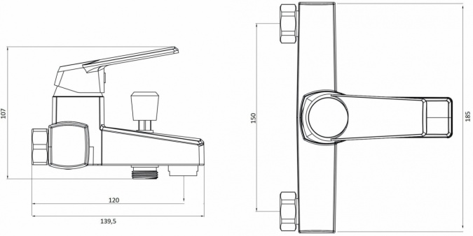 Смеситель Orange One Life P02-100cr для ванны с душем фото 7