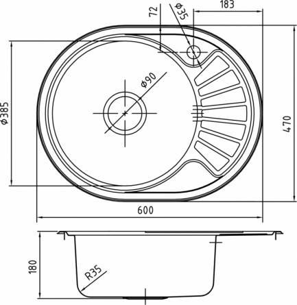 Мойка кухонная Iddis Suno SUN60PLi77 фото 2