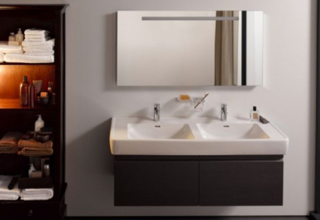 Раковина встраиваемая Laufen Pro 130х48 двойная фото 3