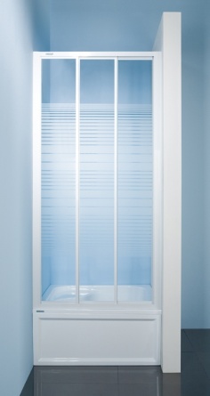 Душевая дверь в нишу Sanplast DTR (800-850)x1850 стекло W4 полоски фото 1