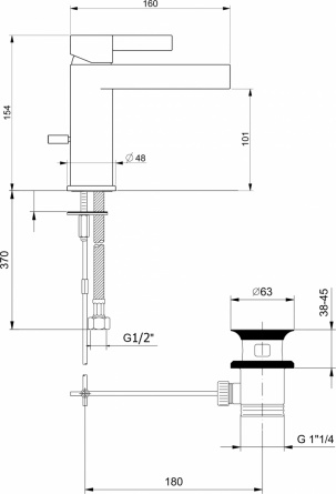 Смеситель Webert DoReMi DR830102015 для раковины, хром фото 5
