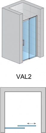 Душевая дверь в нишу SanSwiss Valea VAL212005007 120x190 фото 8
