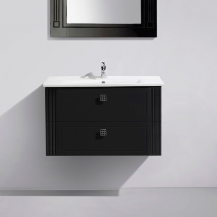 Тумба для комплекта BelBagno Atria 83 nero lucido 2 ящика фото 1