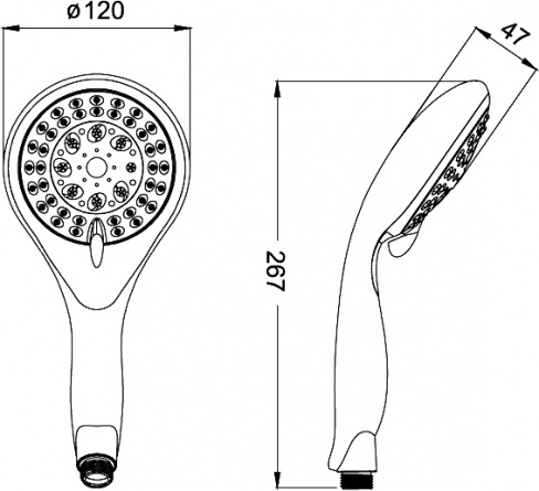 Душевая лейка Iddis A10161 фото 2