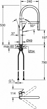 Смеситель Grohe Essence New 30294DC0 для кухонной мойки фото 2
