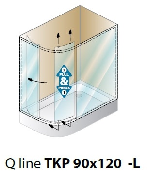 Душевой уголок Kolpa San TKP 120x90 L фото 3