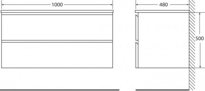 Тумба для комплекта BelBagno Luce 100 stucco cemento leggero фото 4