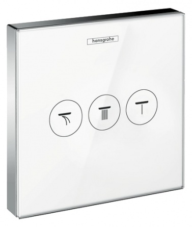 Переключатель потоков Hansgrohe ShowerSelect  белый, на 3 позиции фото 1