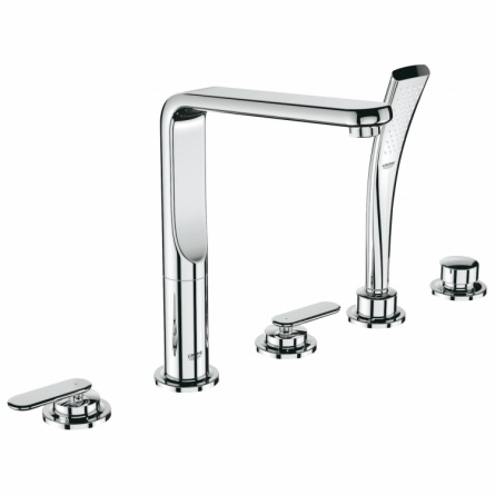 Смеситель для ванны Grohe Veris с душевым гарнитуром на борт ванны фото 1