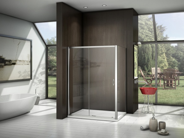 Душевой уголок Good Door Latte WTW+SP-C-WE 140x80 фото 3