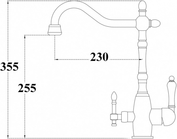 Смеситель Zorg Sanitary ZR 312 YF-33-black для кухонной мойки фото 2