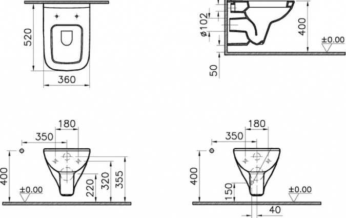 Комплект VitrA S20 9004B003-7204 кнопка хром фото 8