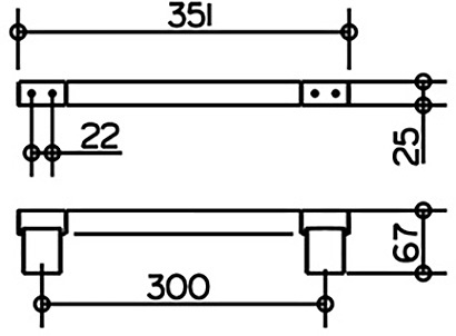 Поручень Keuco Plan 14907 хром фото 3
