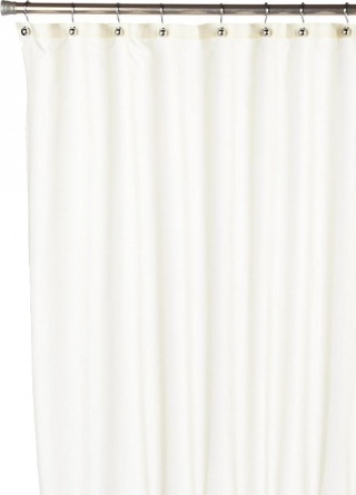 Штора для ванной Carnation Home Fashions Nylon Liner Ivory защитная фото 2