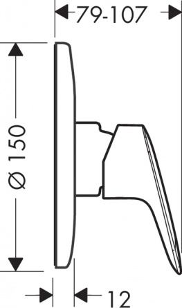 Смеситель Hansgrohe Logis 71666000 С ВНУТРЕННЕЙ ЧАСТЬЮ, для душа фото 3