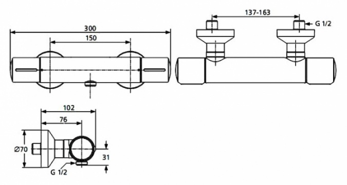 Термостат Ideal Standard Melange  для душа фото 3