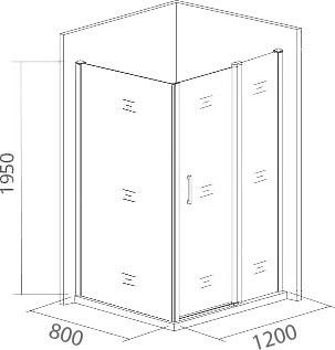 Душевой уголок Good Door Antares WTW+SP 120х80х195 см фото 4