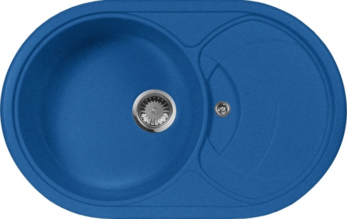Мойка кухонная AquaGranitEx M-18s синяя фото 1