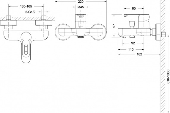 Смеситель Bravat Stream-D F637163C-B для ванны с душем, с лейкой фото 4