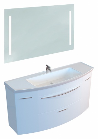 Мебель для ванной De Aqua Лонг 140 белая фото 1