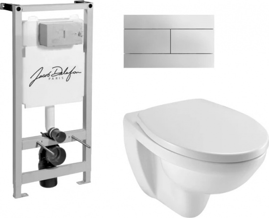 Комплект Jacob Delafon Patio E5504-NF-M16 кнопка хром фото 1