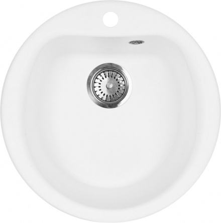 Мойка кухонная AquaGranitEx M-07 белая фото 1
