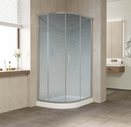 Душевой уголок Vegas Glass ZS-F 100*80 07 02 профиль матовый хром, стекло шиншилла фото 2