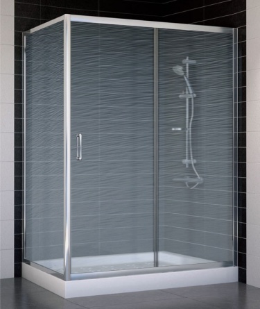 Душевой уголок Vegas Glass ZP+ZPV 140*70 08 02 стекло шиншилла, 140x70 фото 1