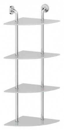 Полка Ellux Elegance ELE 057 4-х ярусная угловая, 30 см фото 1