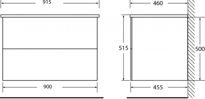 Тумба для комплекта BelBagno Etna 90 rovere bianco фото 3