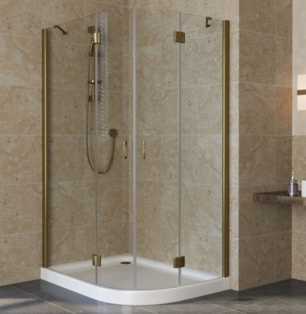 Душевой уголок Vegas Glass AFS-F Lux 120*90 05 01 L профиль бронза, стекло прозрачное фото 1