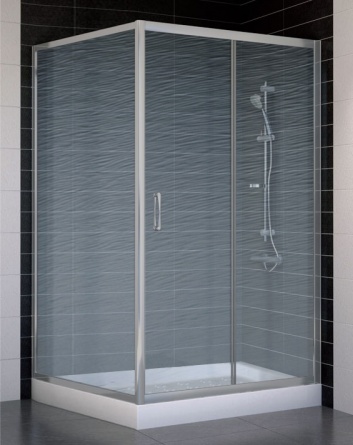 Душевой уголок Vegas Glass ZP+ZPV 110*100 07 02 стекло шиншилла, 110x100 фото 1