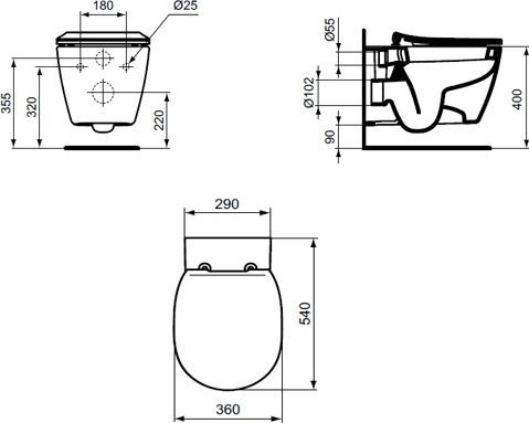 Комплект Ideal Standard Connect AquaBlade E211601 фото 6
