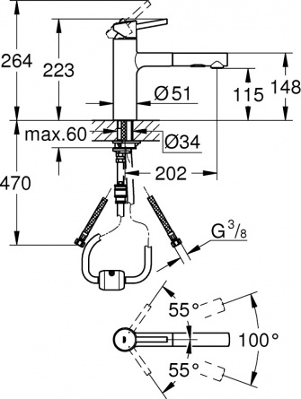 Смеситель Grohe Concetto 30273001 для кухонной мойки фото 10