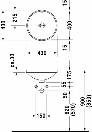 Рукомойник Duravit Architec 0468400000 фото 3