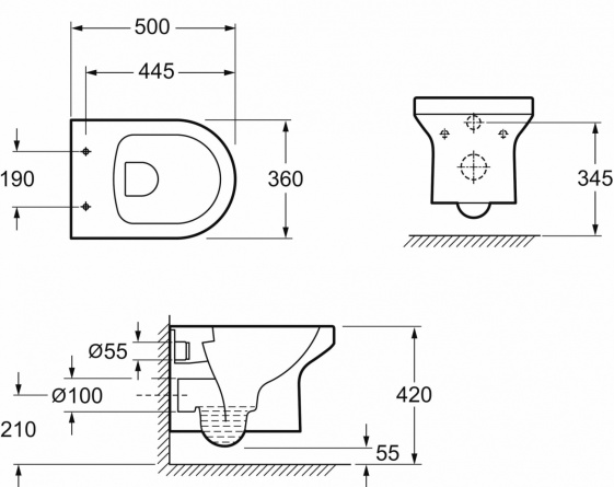 Комплект Jacob Delafon Elite E21742RU-00 кнопка хром фото 8
